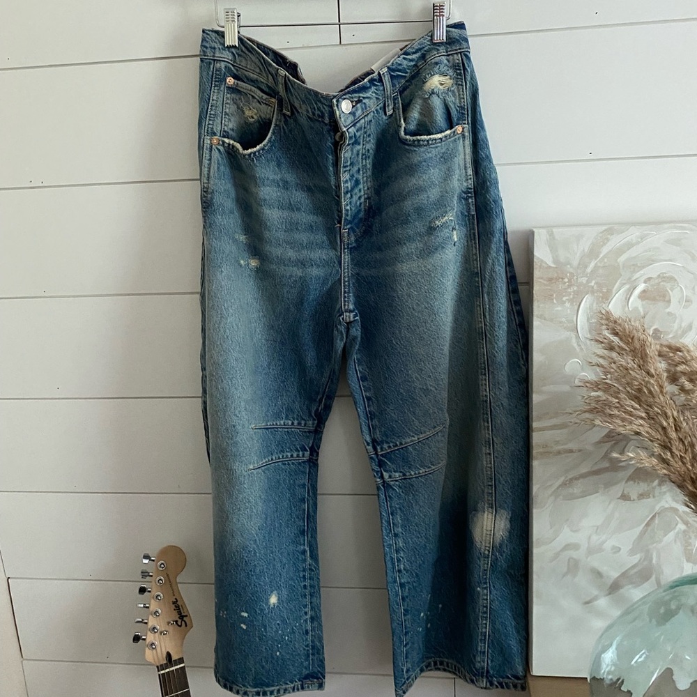 Free People Barrel Denim Jeans